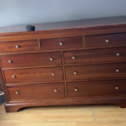 9 Drawer Brown Dresser 