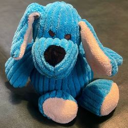 Animal adventure plush dog stuffed blue corduroy Chenille 2014 Ribbed Cream Feet 12”