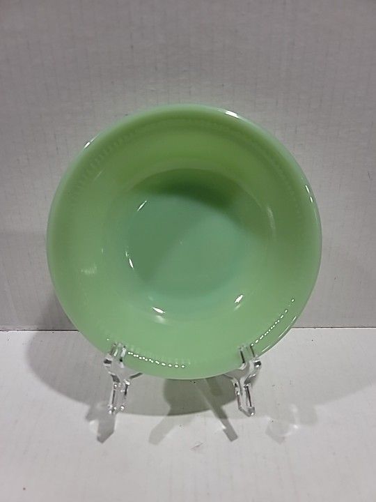 Vintage Fire-King Jadeite Green Jane Ray 6" Berry / Dessert Bowl Set Of 4
