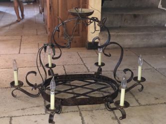 Rustic Wrought Iron Chandelier