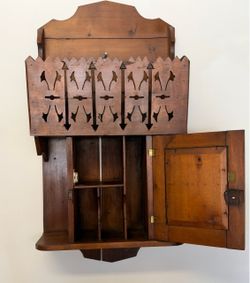 Antique Victorian Large Hanging Wall Cabinet Circa 1899.00