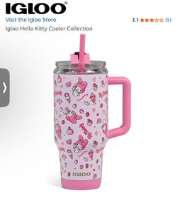 Igloo My Melody Tumbler with Handle and Straw