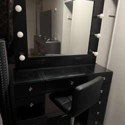 Black Vanity Mirror