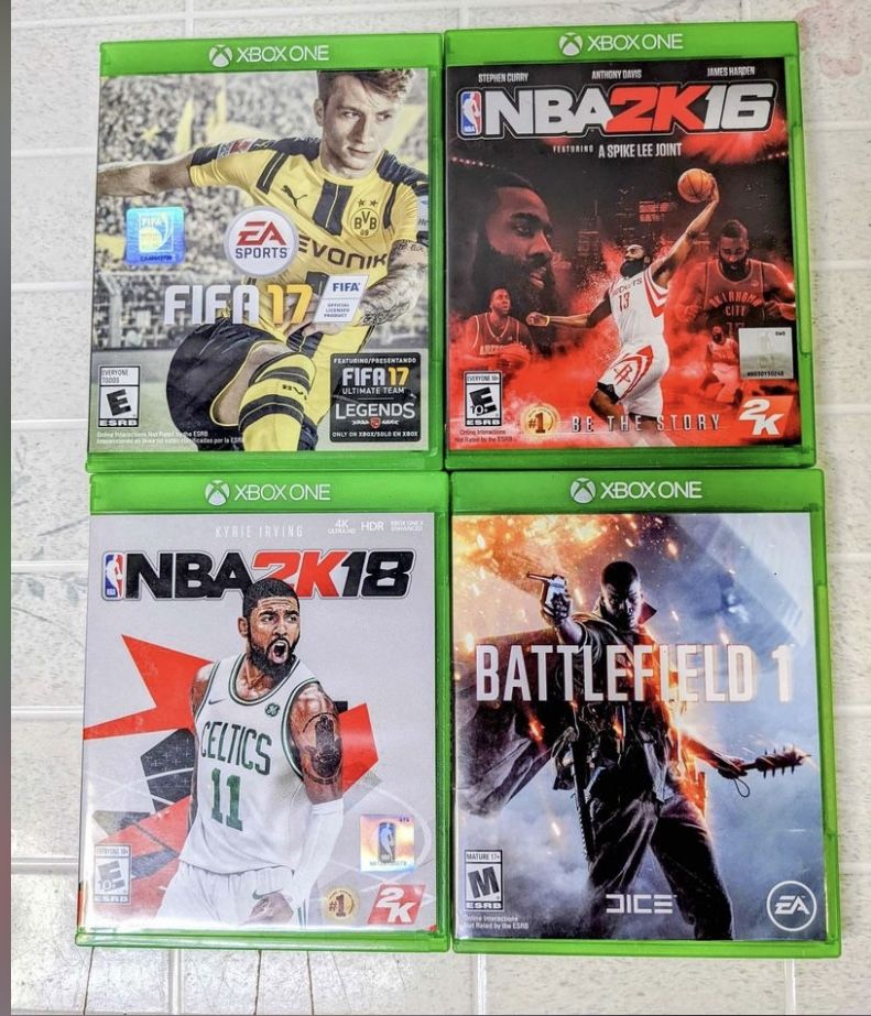 NBA 2k 16, NBA 2k 18, Battlefield 1, FIFA 17 Game Bundle Cheap