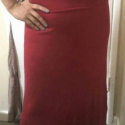 Red Maxi Skirt ML Stretchy/Falda Larga Roja ML Estira