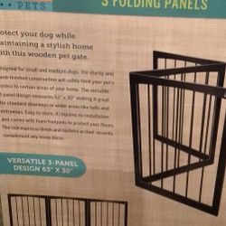 Wooden Folding Pet Gate