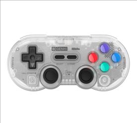 GENKI x 8BitDo PocketPro Portable Wireless Game Controller with Hall Effect Joysticks Rumble, Gyro, USB-C Cable Gamepad for Portable Consoles, Switch,