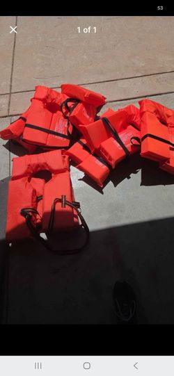 Orange adult  life jackets