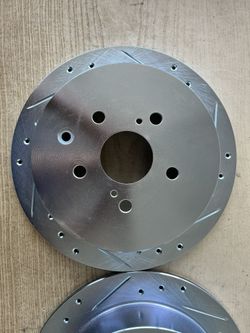 Toyota Sienna 11-20 Rear Drill Slot Rotors Ceramic Pads