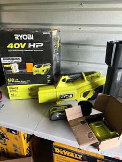Ryobi 40V HP Brushless Whisper Series 160 MPH 650 CFM Leaf Blower Cordless with 4.0 Ah Battery and Charger