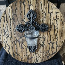 Unique Fractal Wood Burned Votive Candle Holder