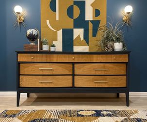 Navy & Walnut MCM Dresser