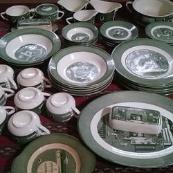 Antique Colonial Homestead China By Royal