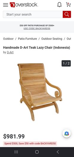 2 large teak arm chairs