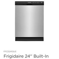 New Frigidaire Dishwasher 24” Wide