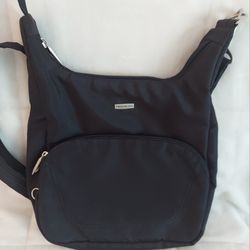 Travelon Black Messenger Bag 
