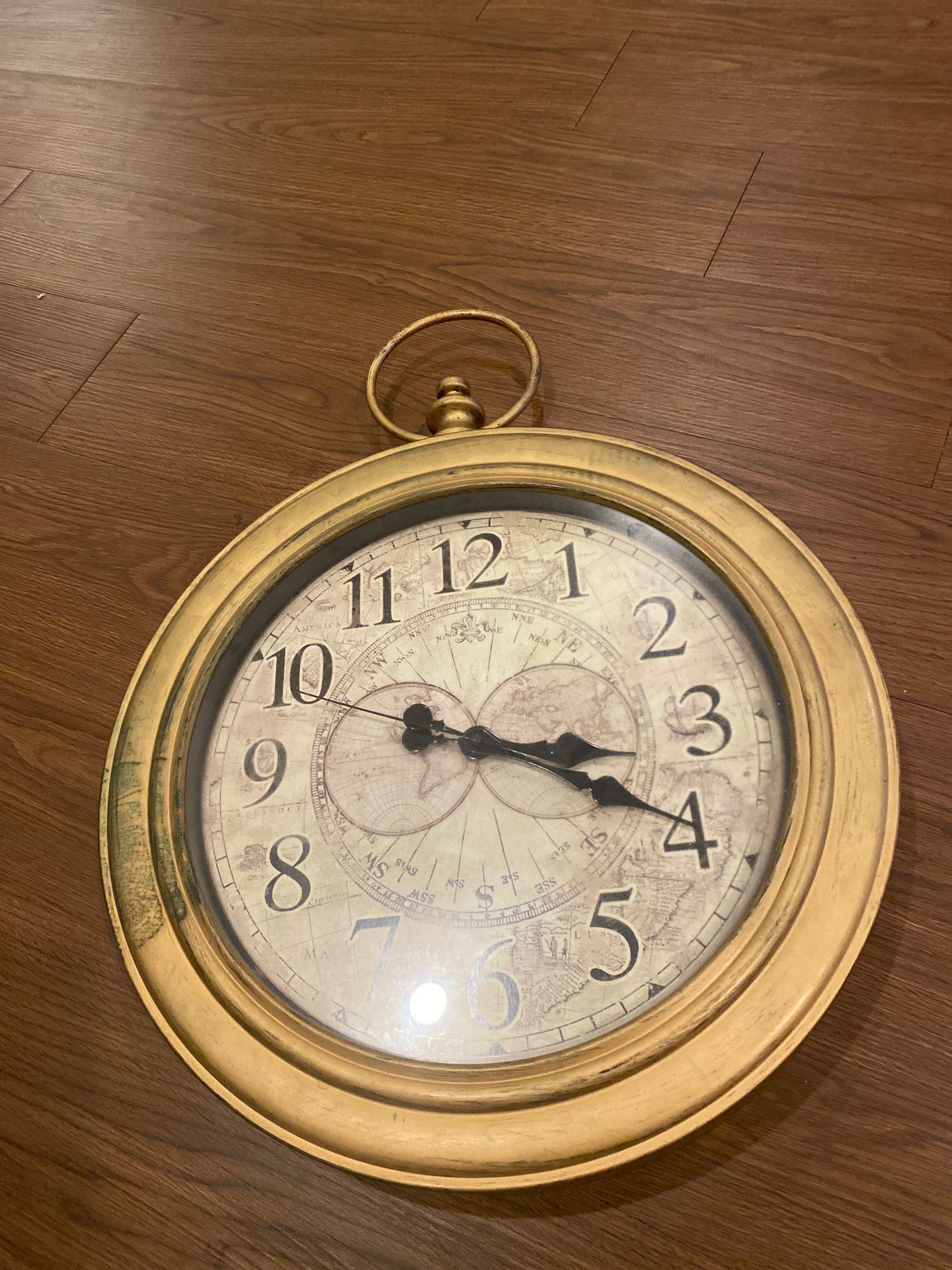 Gold vintage wall clock