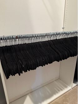 200 Black Velvet Hangers – Regular + Pants/Skirt Clip Hangers