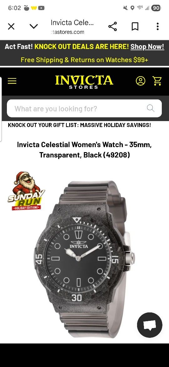 Womans Invicta Celestrial Watch With Case