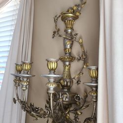 Vintage Wood And Metal Wall Hanging Decor