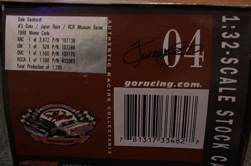Dale Earhart # 3 Coke Museum Series RCR 1998 Monte Carlo