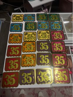 Fiesta theme cupcake toppers