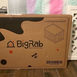 Litter Box Enclosure Cabinet