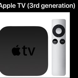 Apple TV 3rd Generation Box and Remote