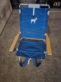 Folding Beach Chair with Backpack Straps