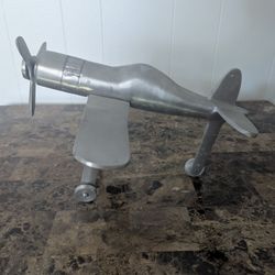 Vintage Brass Airplane 