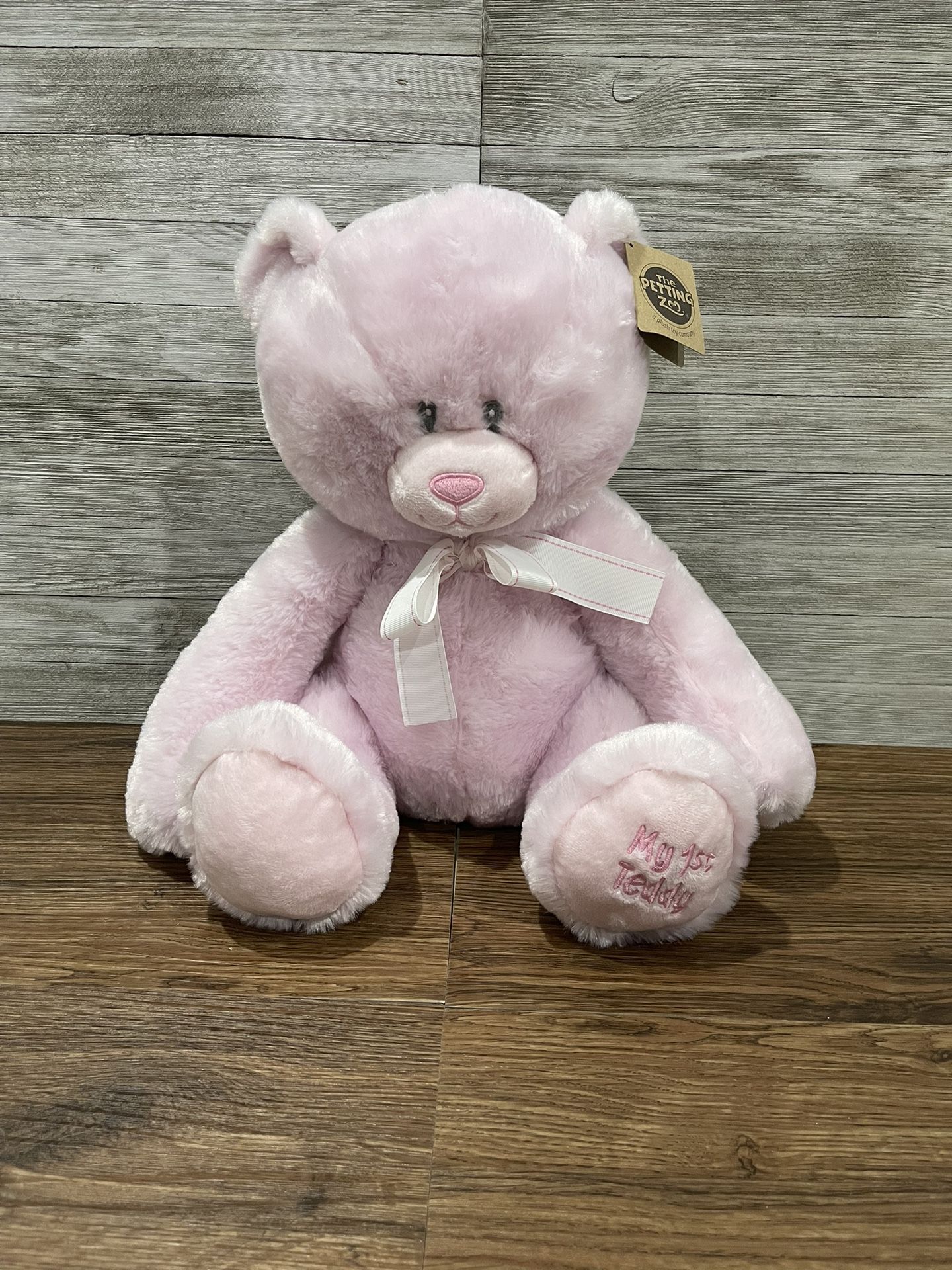 The Petting Zoo My 1st Teddy Pink Stuffed Bear Plush NWT