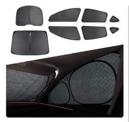 BRAND NEW OPEN BOX 8PCS Upgraded for Tesla Model Y Juniper Window Shade Covers Thicker 5-Layer Material Sun Darker Windshield