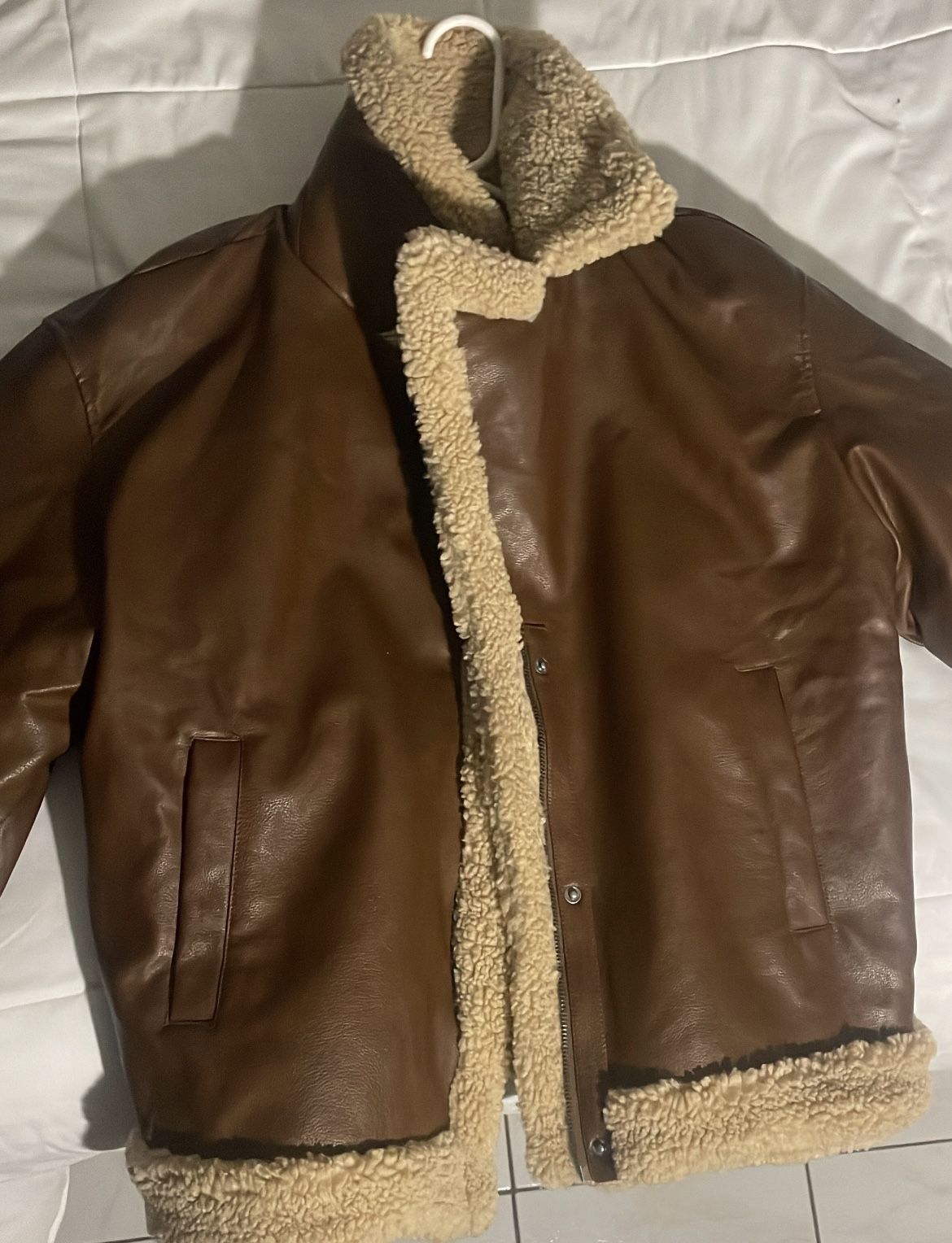 Levis Ladies Faux Leather Trucker Jacket