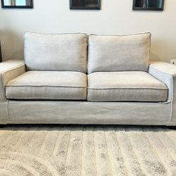 Beige/Oatmeal Loveseat Sofa - Comfortable and Stylish