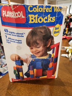 Classic Playskool 1988 Colored Blocks
