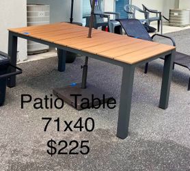 Outdoor Patio Table 71in x 40in