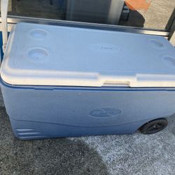 Large Coleman Cooler on Wheels (missing Drain Plug
