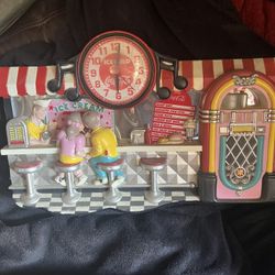 Coca Cola Classic 50”s Diner Clock