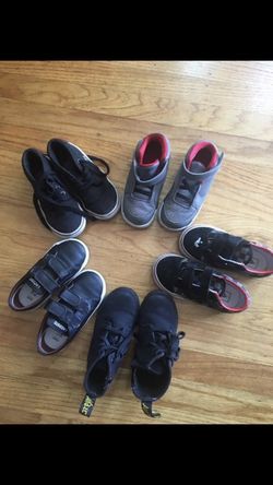 Toddler tennis-shoes. Very good condition. 2 LACOSTE, DR. MARTENS, JORDAN and VANS .. size 7/8