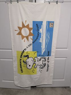 Snoopy 50th Anniversary Beach Towel