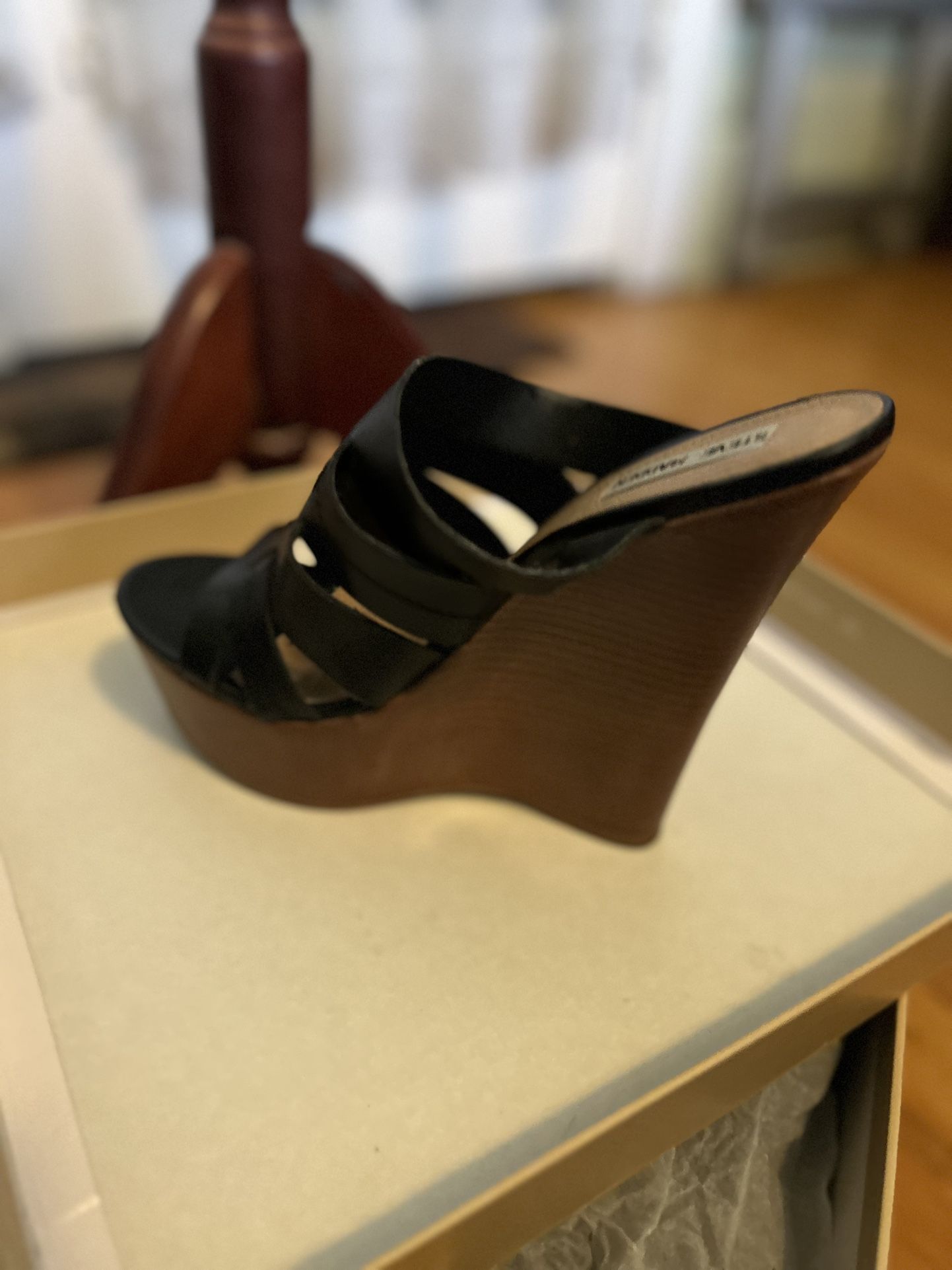 Steve Madden Wedges Black Platform