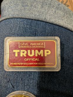 Authentic Trump Gold Bar and Trump Gold Coin