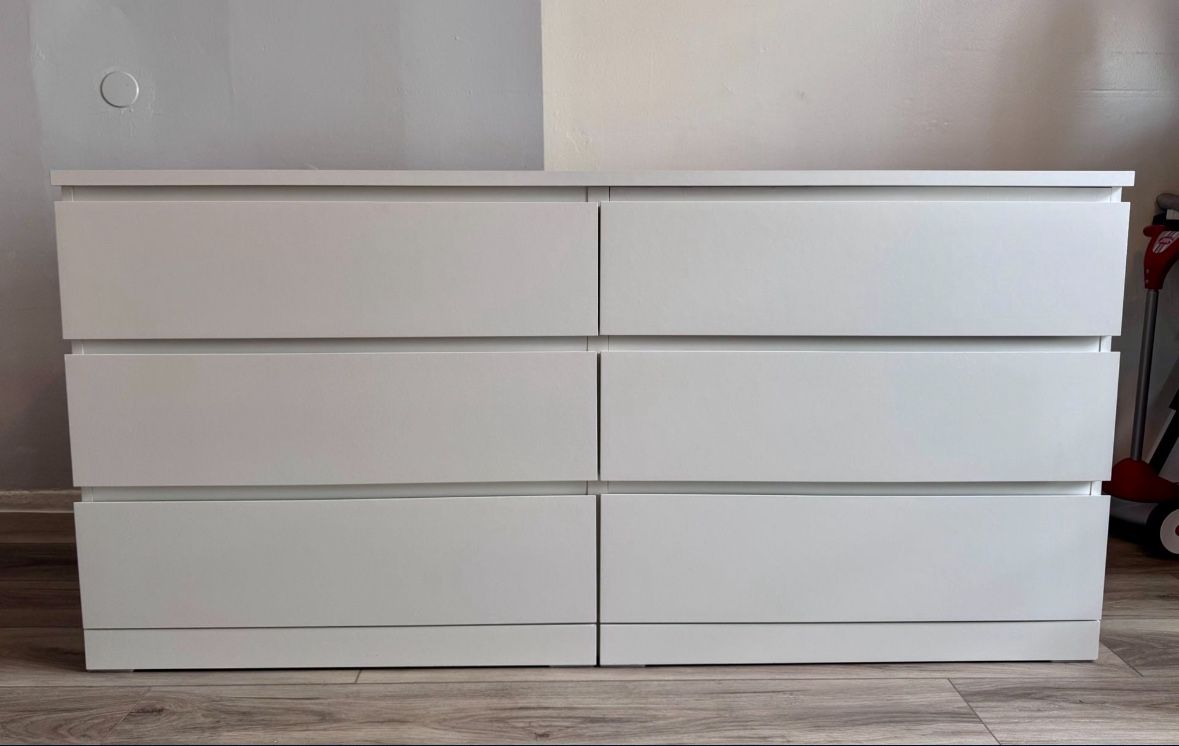 White IKEA 6 Drawer Dresser