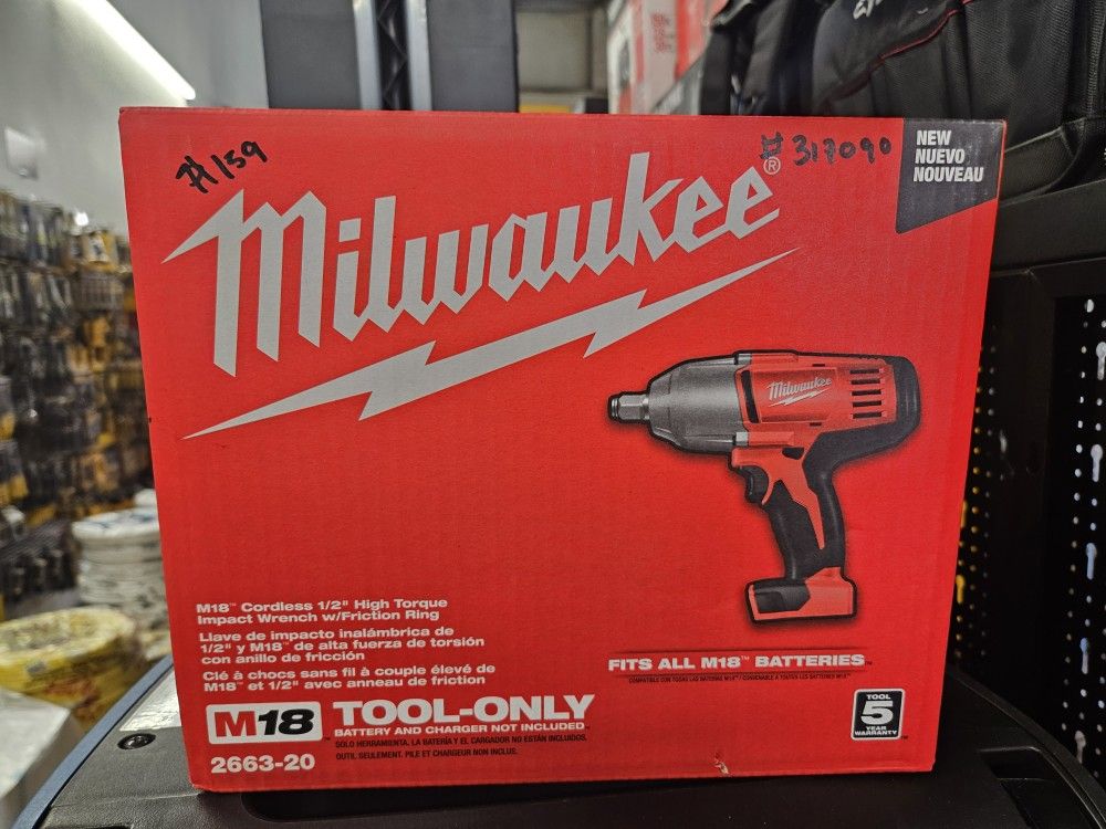 Milwaukee M18 Cordless 1/2 High Torque Impact Wrench With