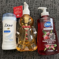 Dove, Dial, and Hand Soap