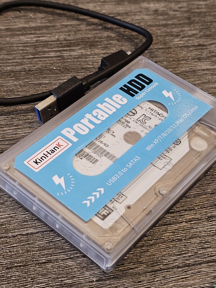 External Hard Drive For Pc. Gaming, Emulators, KinHank 500gb