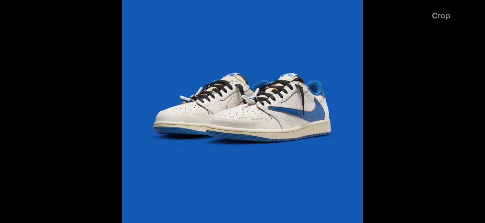 Air Jordan 1 Retro Low OG SP Fragment × Travis Scott Sail Military Blue Size 10.5 $1850