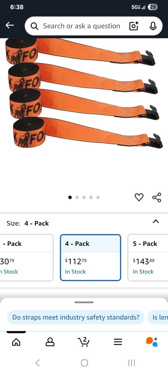 4 Inch Straps
