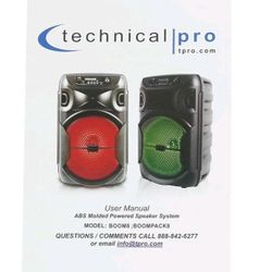 Tech Pro  Boompack 8 Wireless Rechargeable Blue Tooth Speakers.