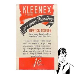 Vintage 1(contact info removed)s Baby Ruth Kleenex Advertisement Lipstick Tissues Booklet Memorabilia - RARE!